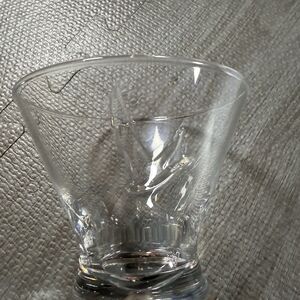 Grey Goose Vodka LOGO 2 Stemless Footed Martini Glass Lowball Set of 2